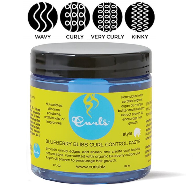 Curls Blueberry Curl Control Paste Помада за дефиниране и контрол на къдриците 120 мл
